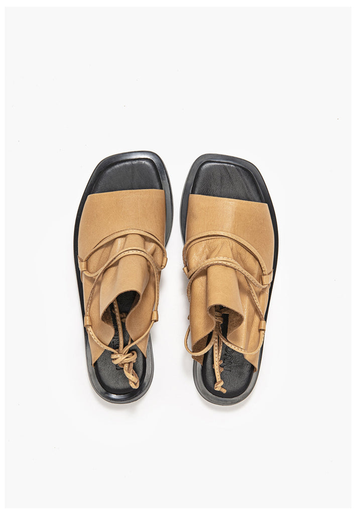 Inuovo Pantoletten Leder Hellbraun