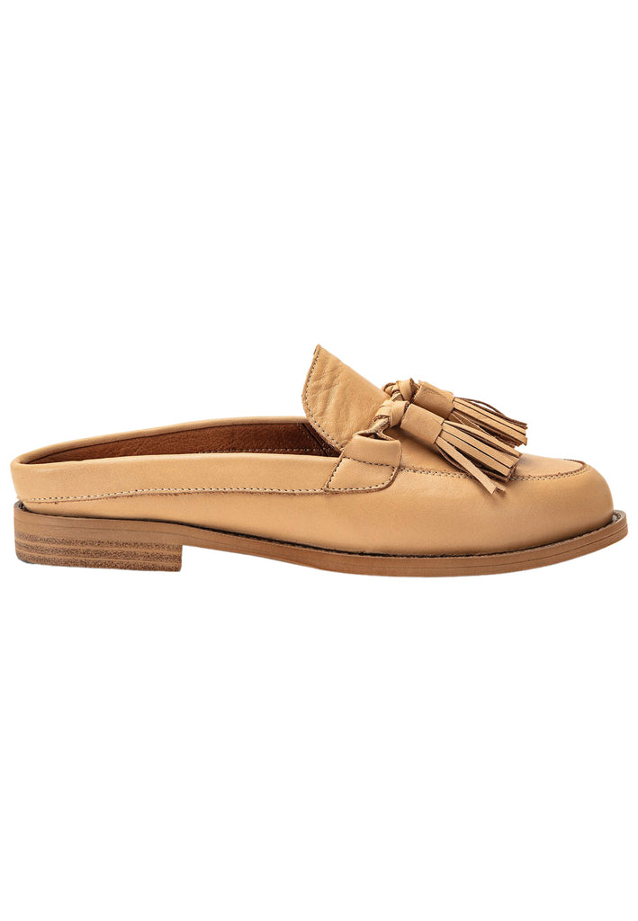 Inuovo Pantoletten Leder Hellbraun