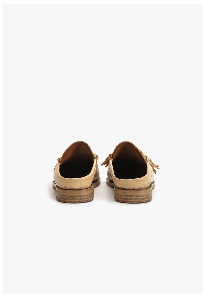 Inuovo Pantoletten Leder Hellbraun