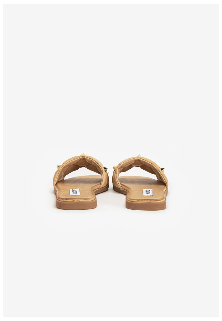 Inuovo Pantoletten Leder Hellbraun