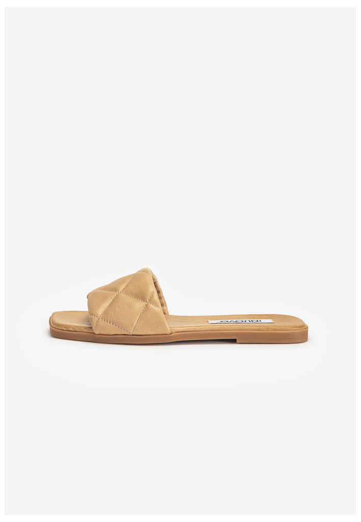 Inuovo Pantoletten Leder Hellbraun