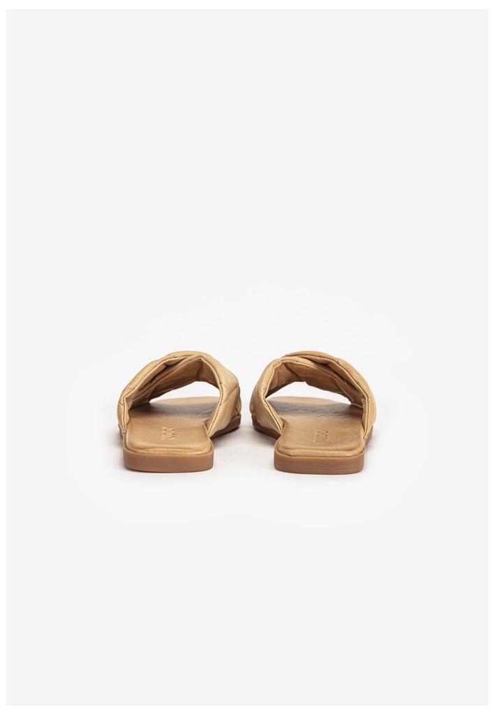 Inuovo Pantoletten Leder Hellbraun