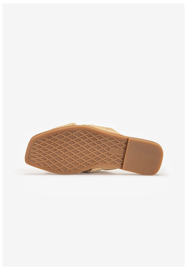 Inuovo Pantoletten Leder Hellbraun