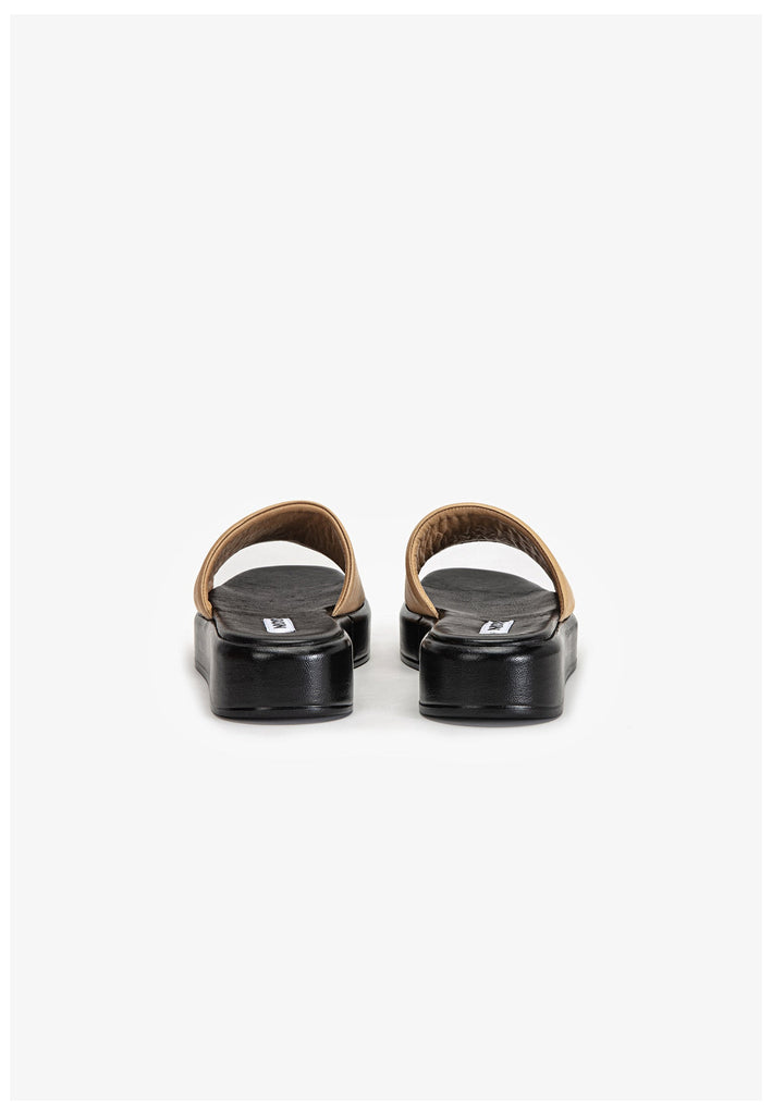 Inuovo Pantoletten Leder Hellbraun