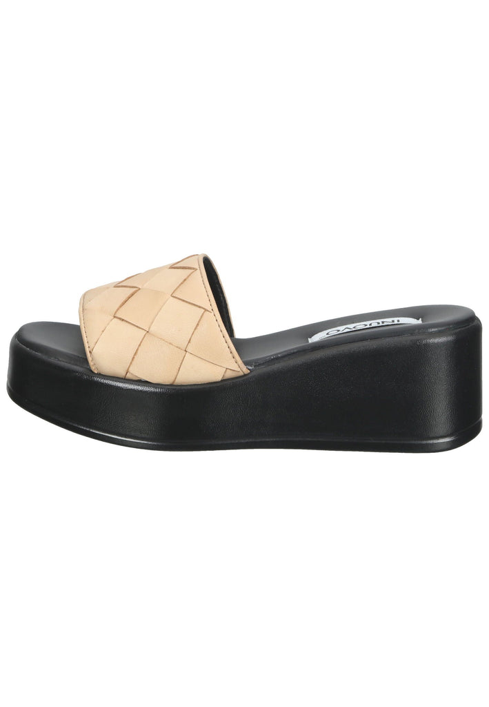 Inuovo Pantoletten Leder Hellbraun