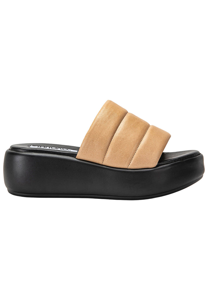 Inuovo Pantoletten Leder Hellbraun