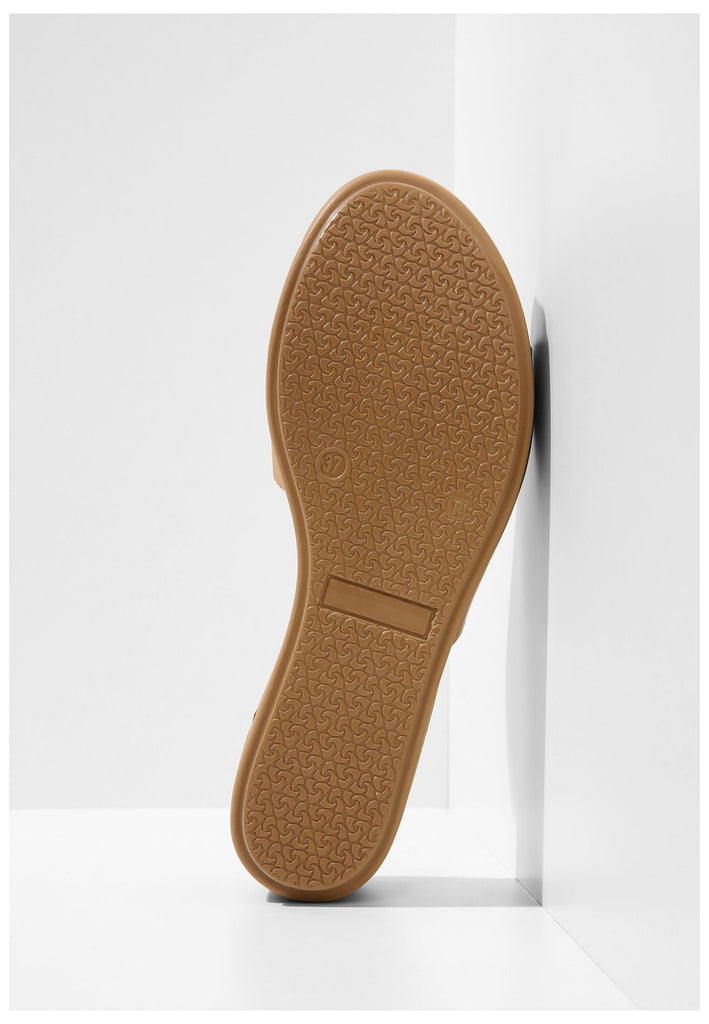 Inuovo Pantoletten Leder Hellbraun