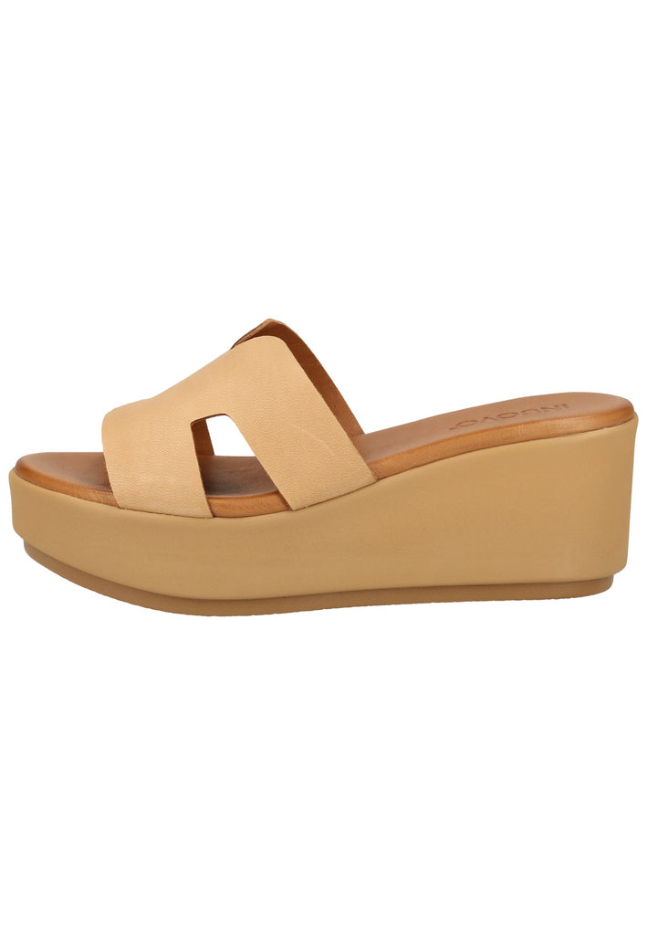 Inuovo Pantoletten Leder Hellbraun