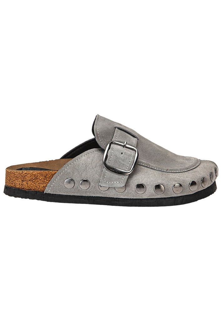 Inuovo Pantoletten Leder Hellgrau