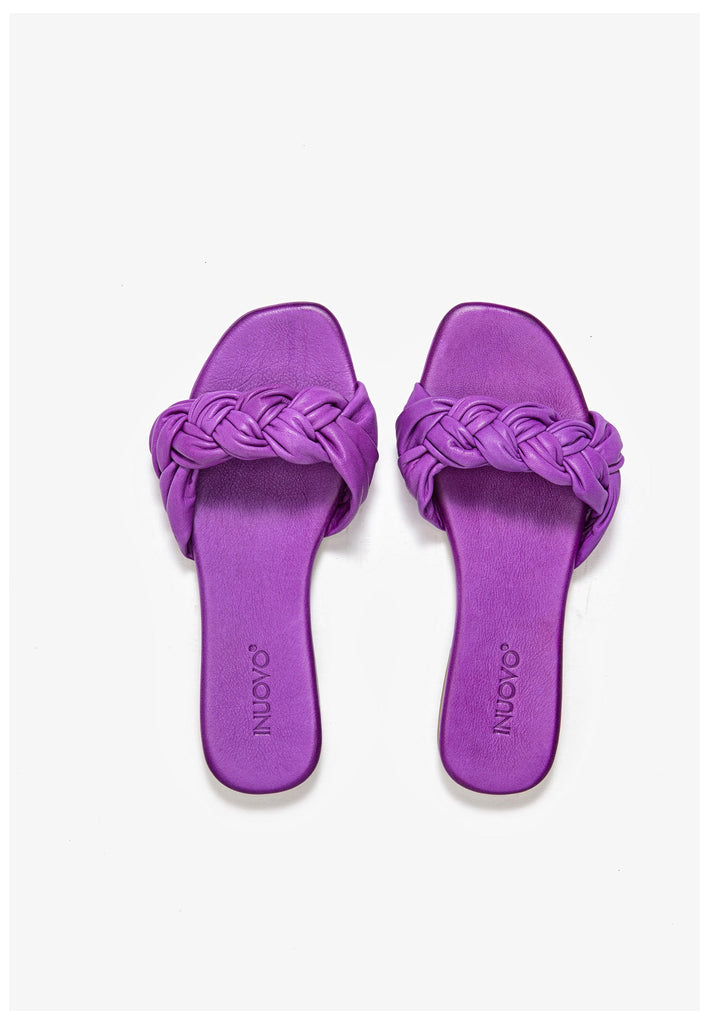 Inuovo Pantoletten Leder Lila