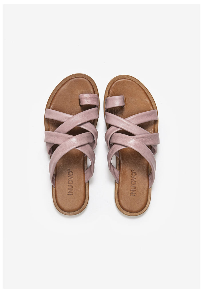 Inuovo Pantoletten Leder Lilac