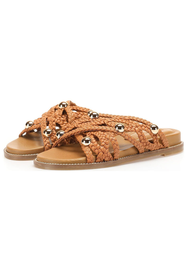 Inuovo Pantoletten Leder Mittelbraun