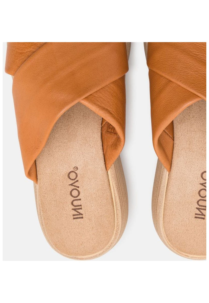 Inuovo Pantoletten Leder Mittelbraun