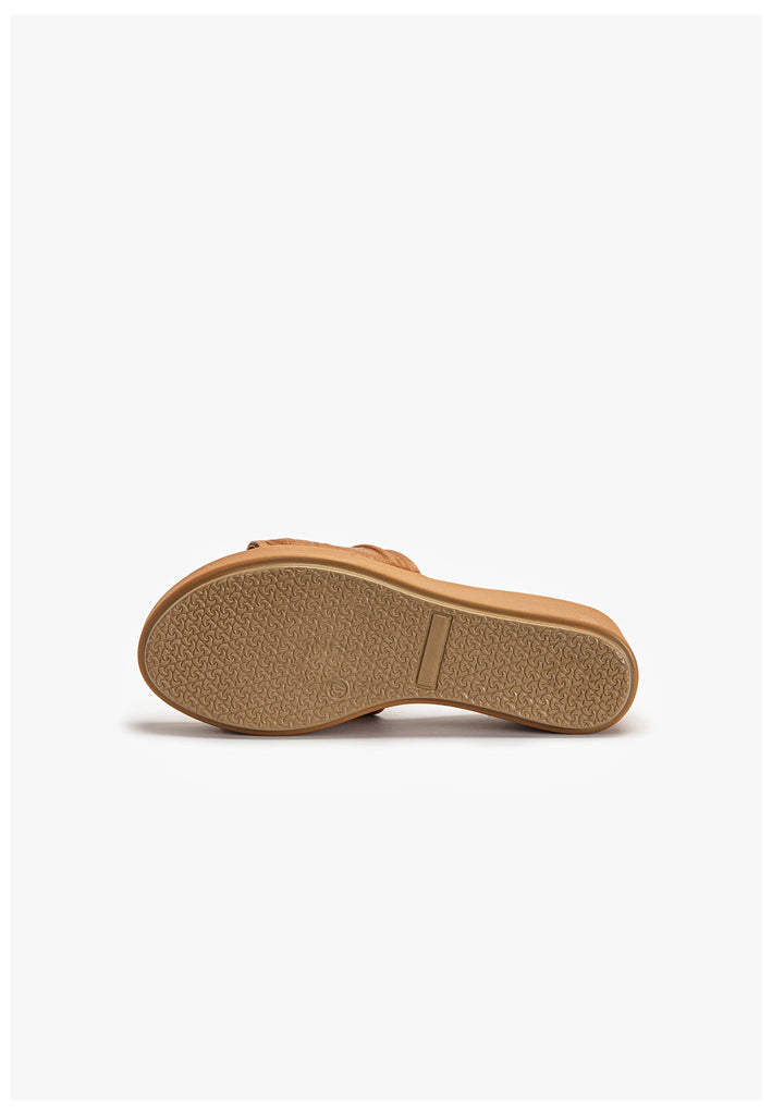 Inuovo Pantoletten Leder Mittelbraun