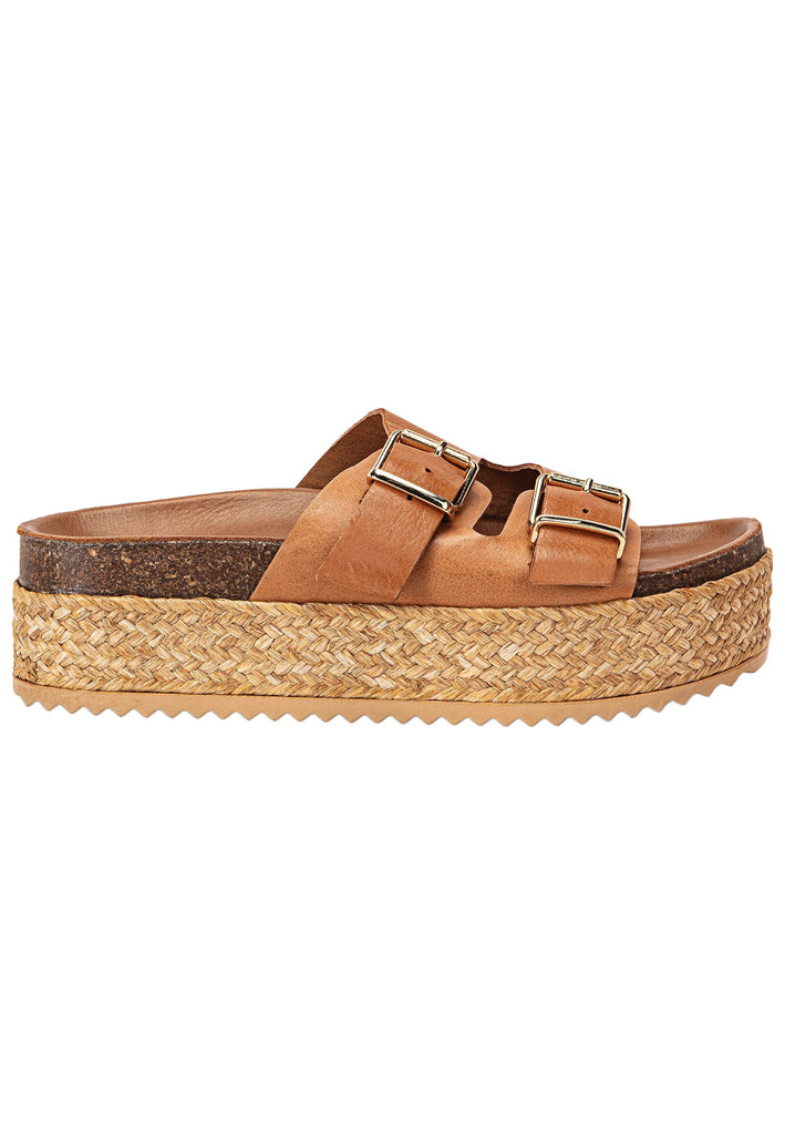 Inuovo Pantoletten Leder Mittelbraun