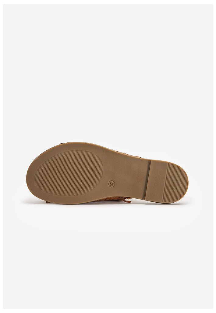 Inuovo Pantoletten Leder Mittelbraun