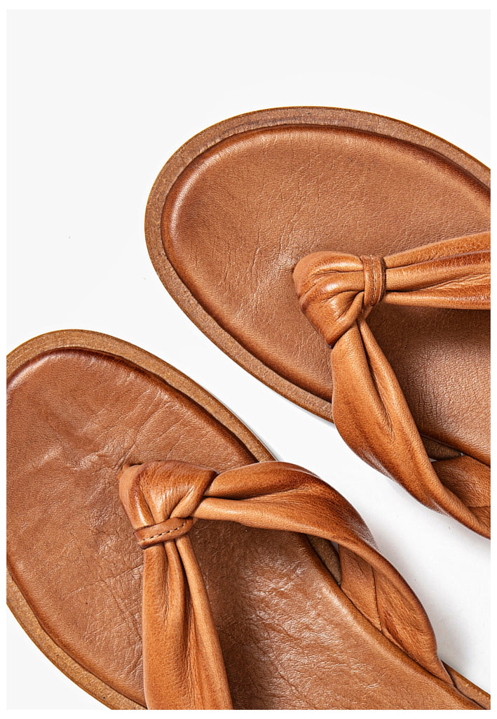 Inuovo Pantoletten Leder Mittelbraun