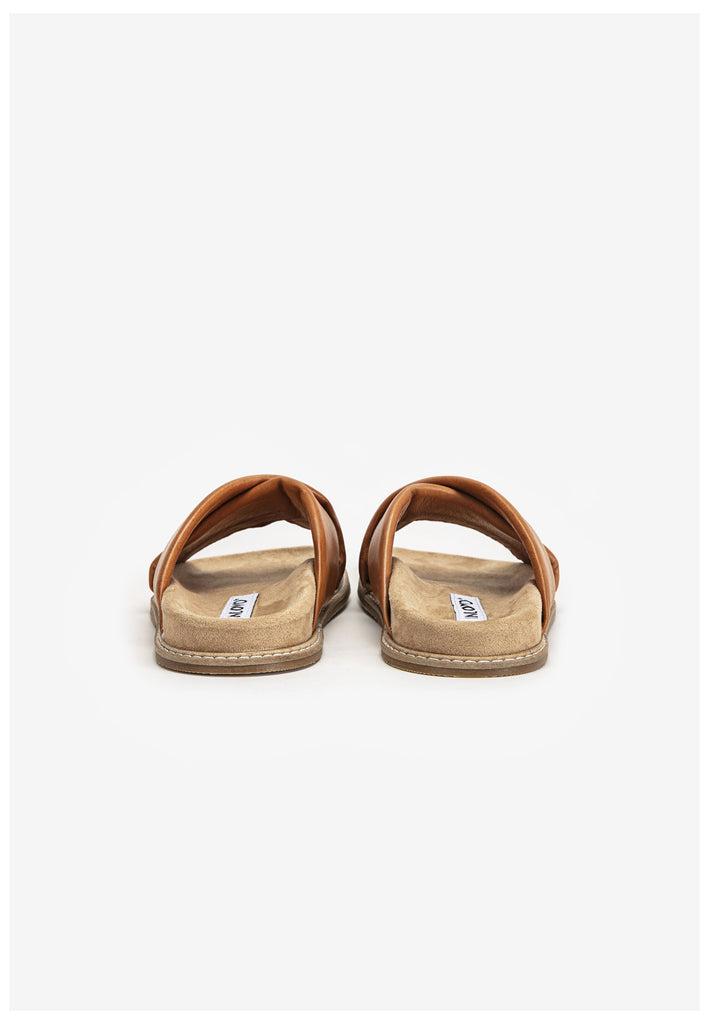 Inuovo Pantoletten Leder Mittelbraun