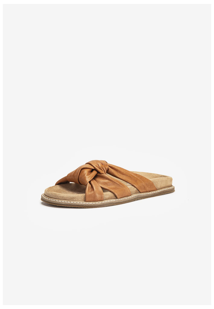 Inuovo Pantoletten Leder Mittelbraun