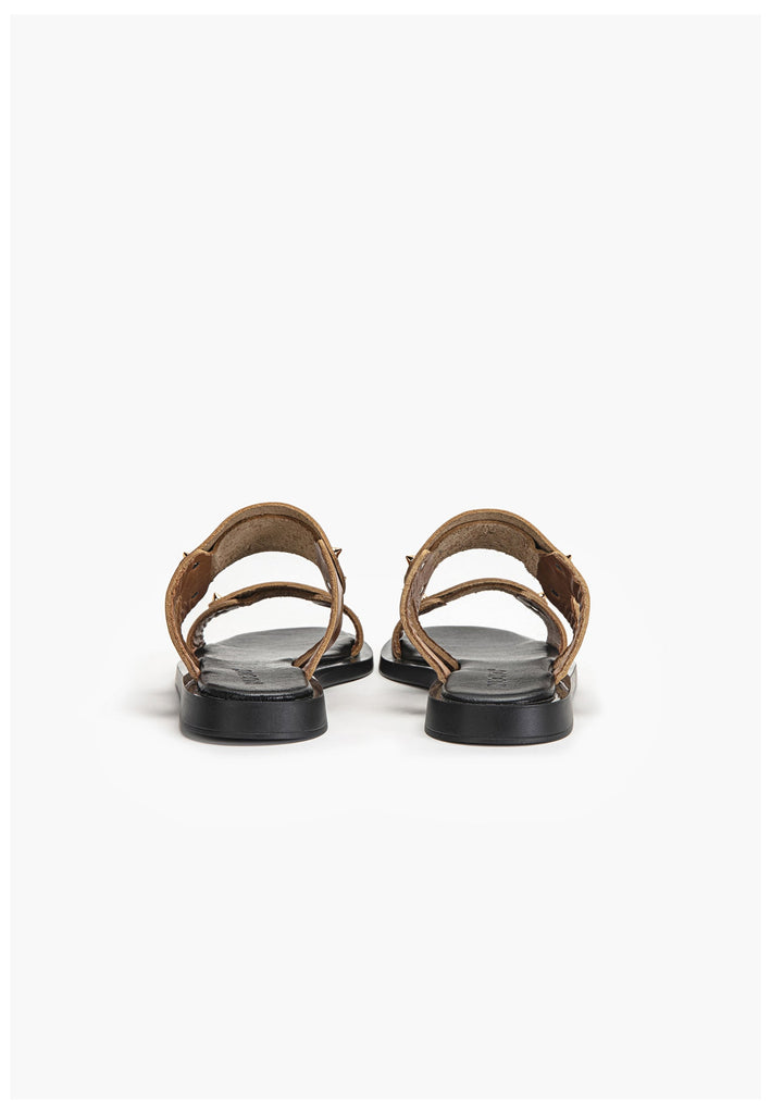 Inuovo Pantoletten Leder Mittelbraun