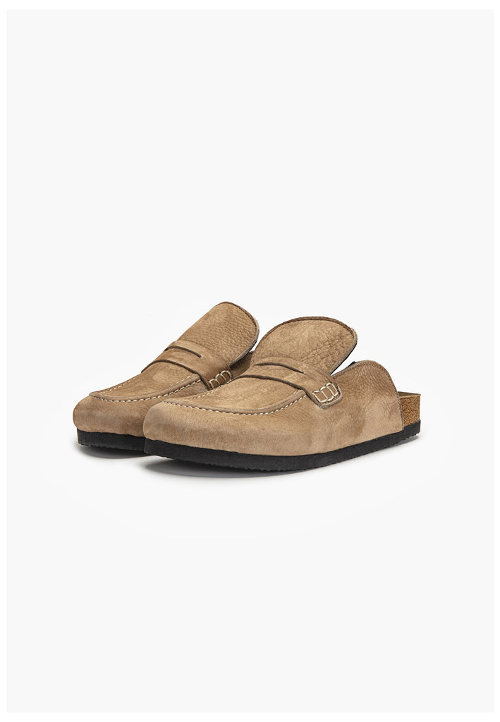 Inuovo Pantoletten Leder Mittelbraun