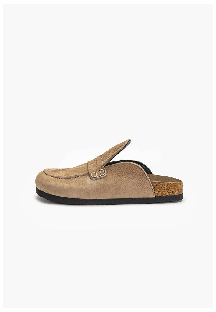 Inuovo Pantoletten Leder Mittelbraun