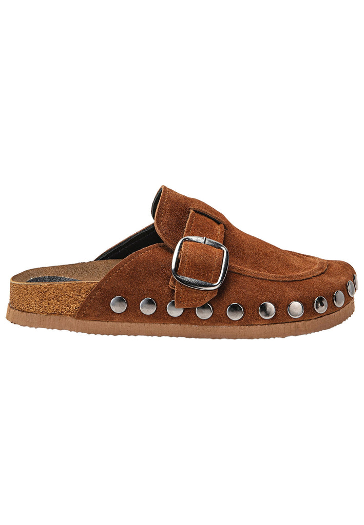 Inuovo Pantoletten Leder Mittelbraun