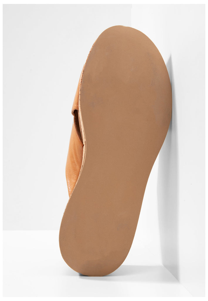 Inuovo Pantoletten Leder Mittelbraun