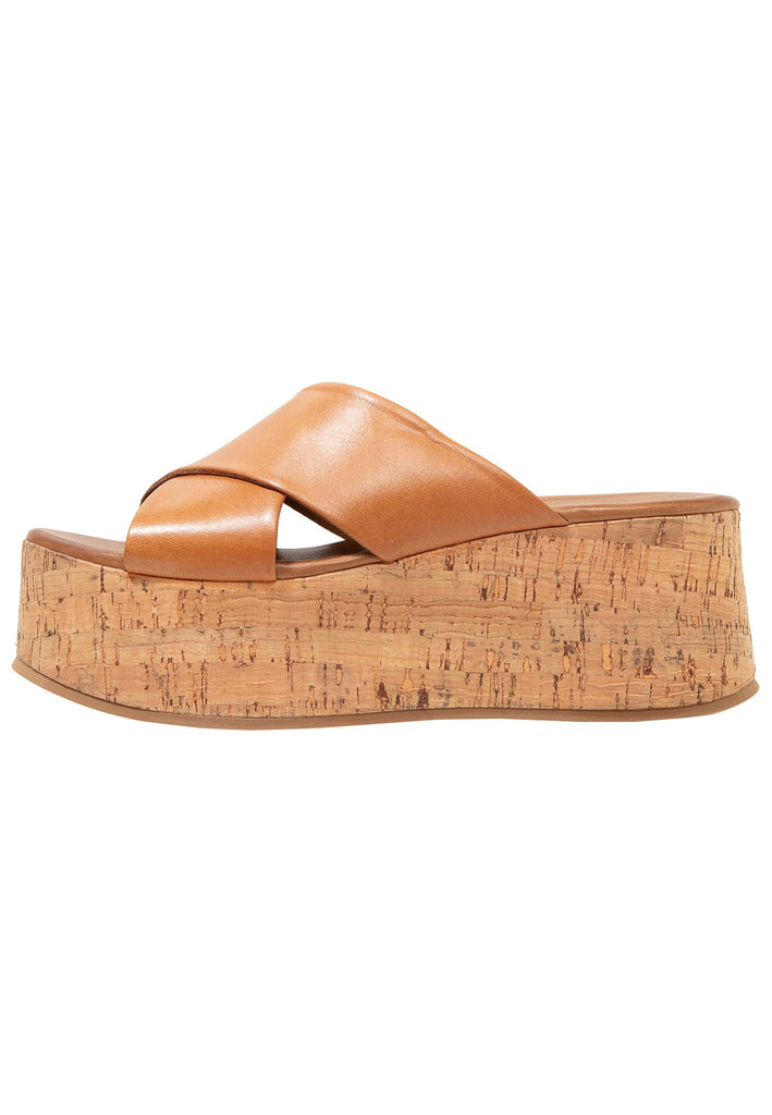 Inuovo Pantoletten Leder Mittelbraun