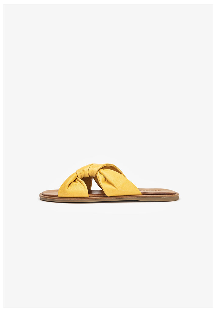 Inuovo Pantoletten Leder Mustard