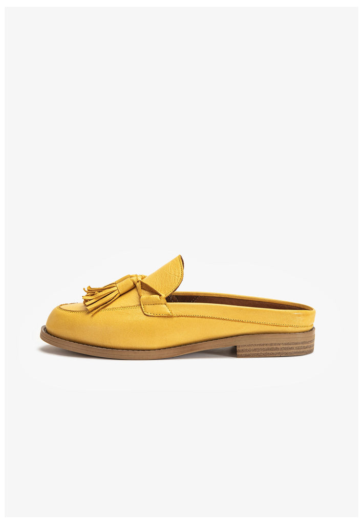 Inuovo Pantoletten Leder Mustard