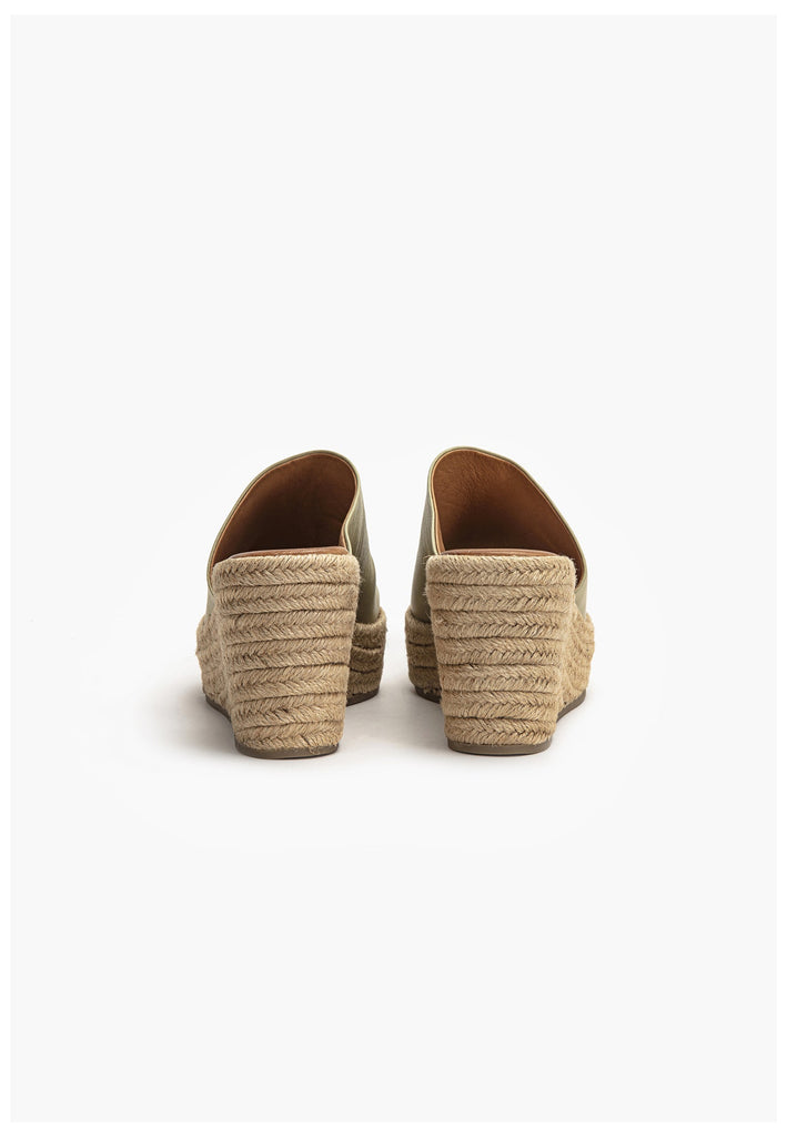 Inuovo Pantoletten Leder Olive