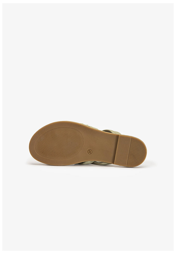 Inuovo Pantoletten Leder Olive