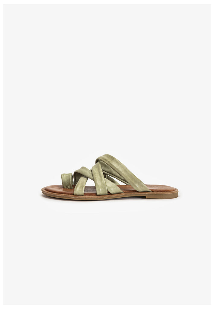 Inuovo Pantoletten Leder Olive