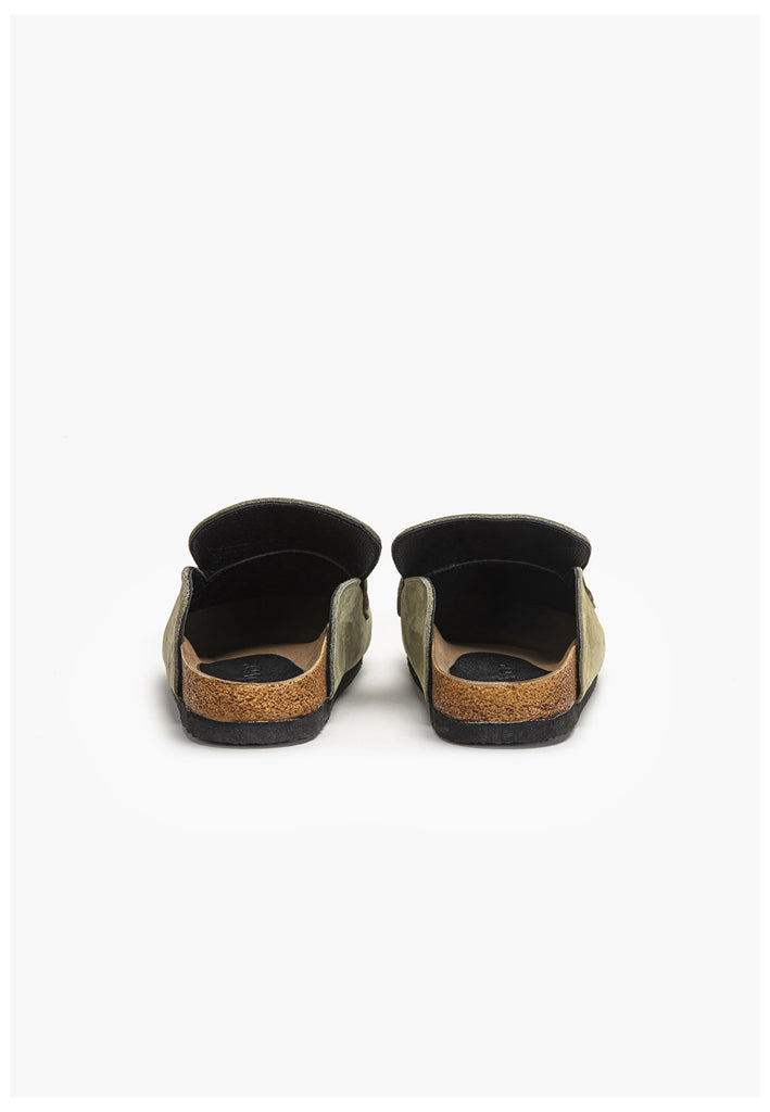 Inuovo Pantoletten Leder Olive