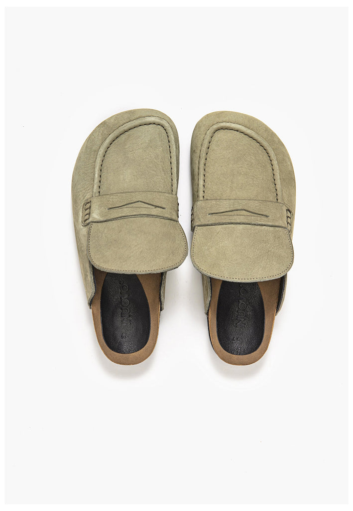 Inuovo Pantoletten Leder Olive