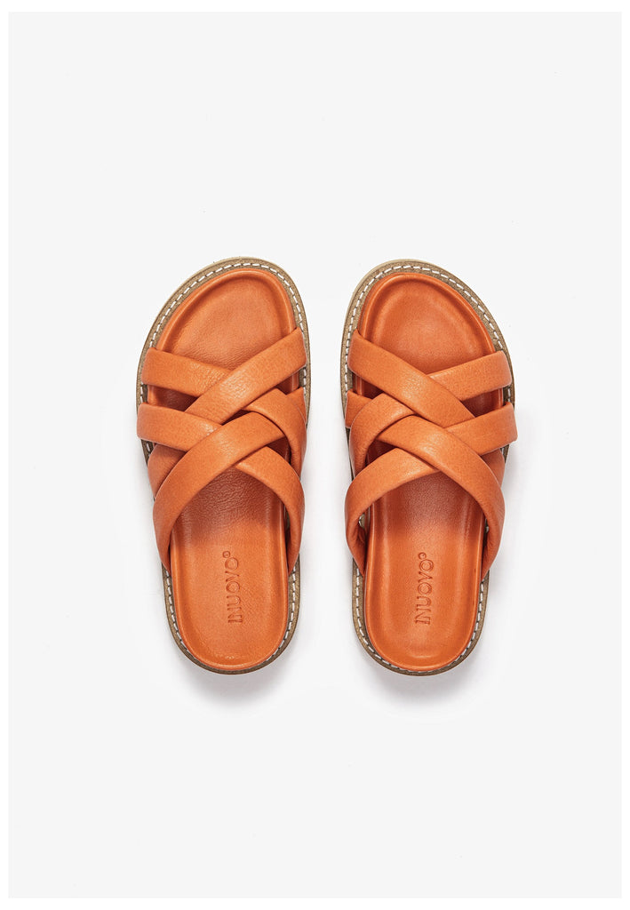 Inuovo Pantoletten Leder Orange