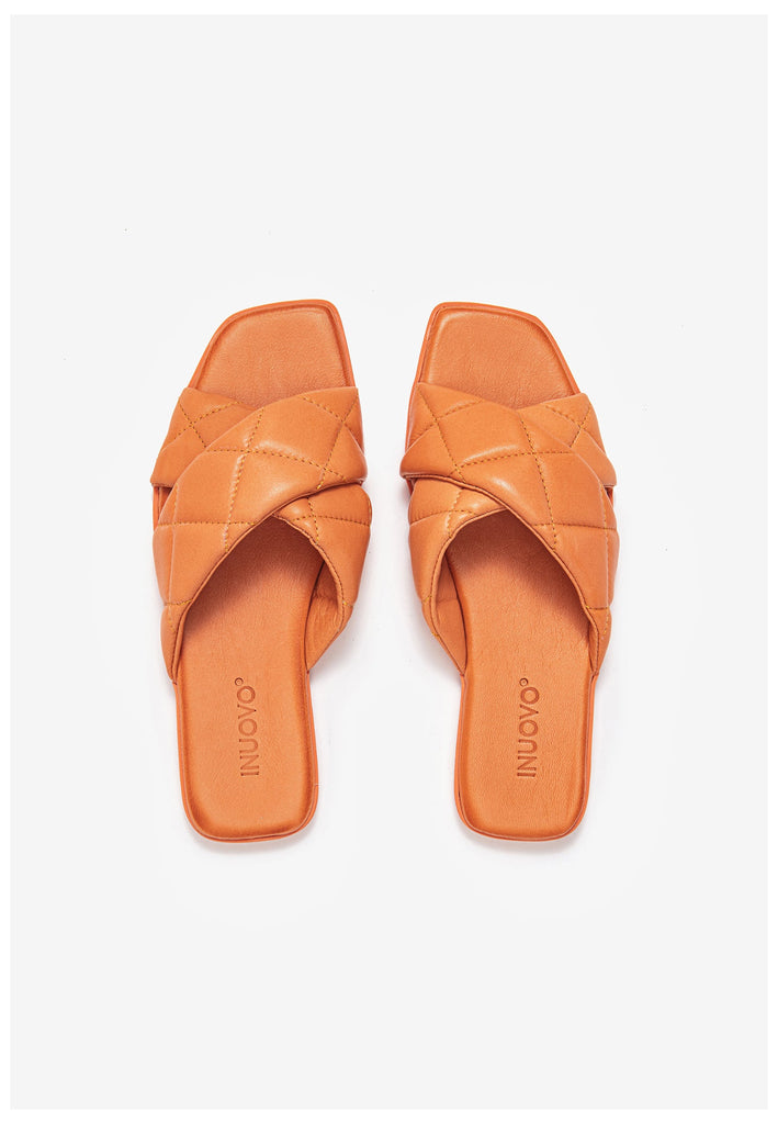 Inuovo Pantoletten Leder Orange