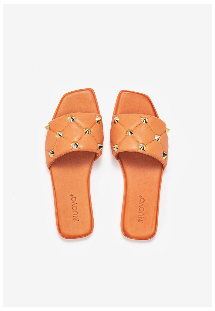 Inuovo Pantoletten Leder Orange