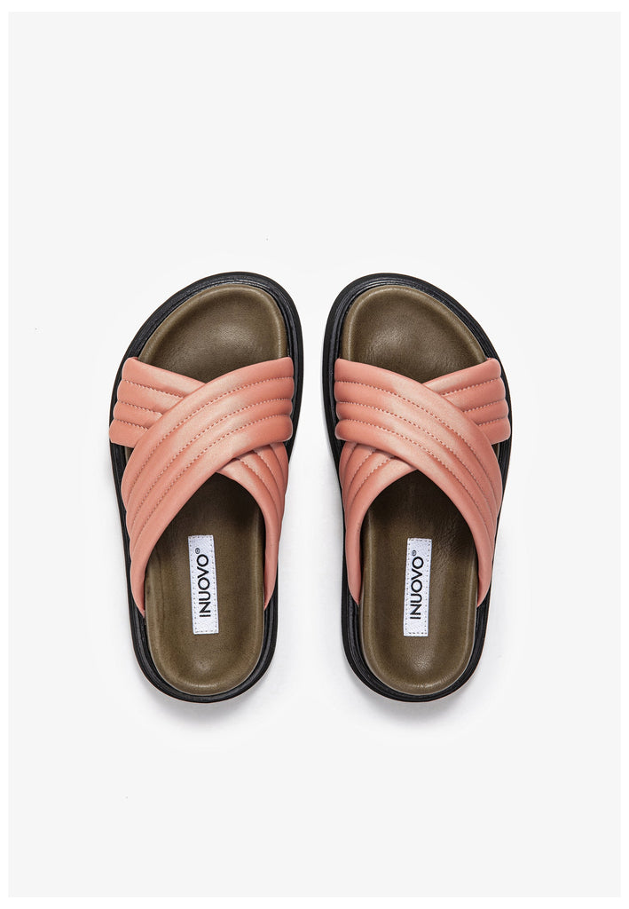 Inuovo Pantoletten Leder Peach