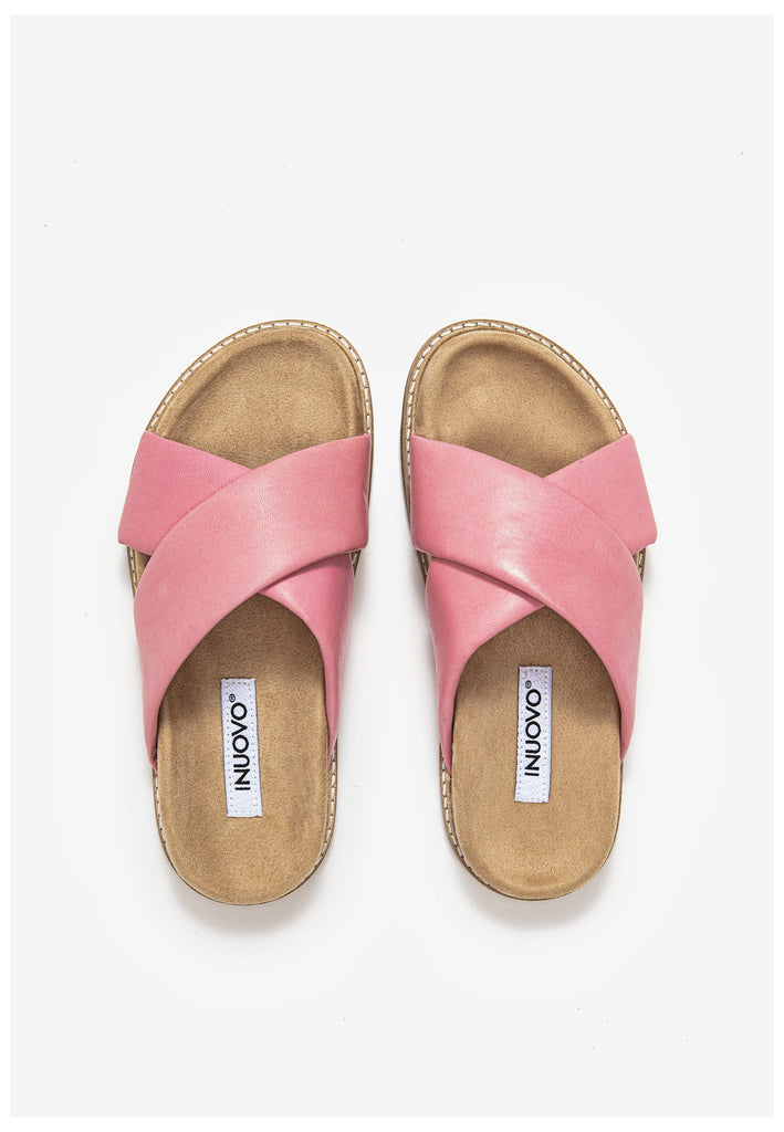 Inuovo Pantoletten Leder Pink