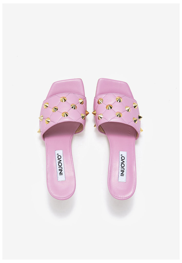 Inuovo Pantoletten Leder Pink