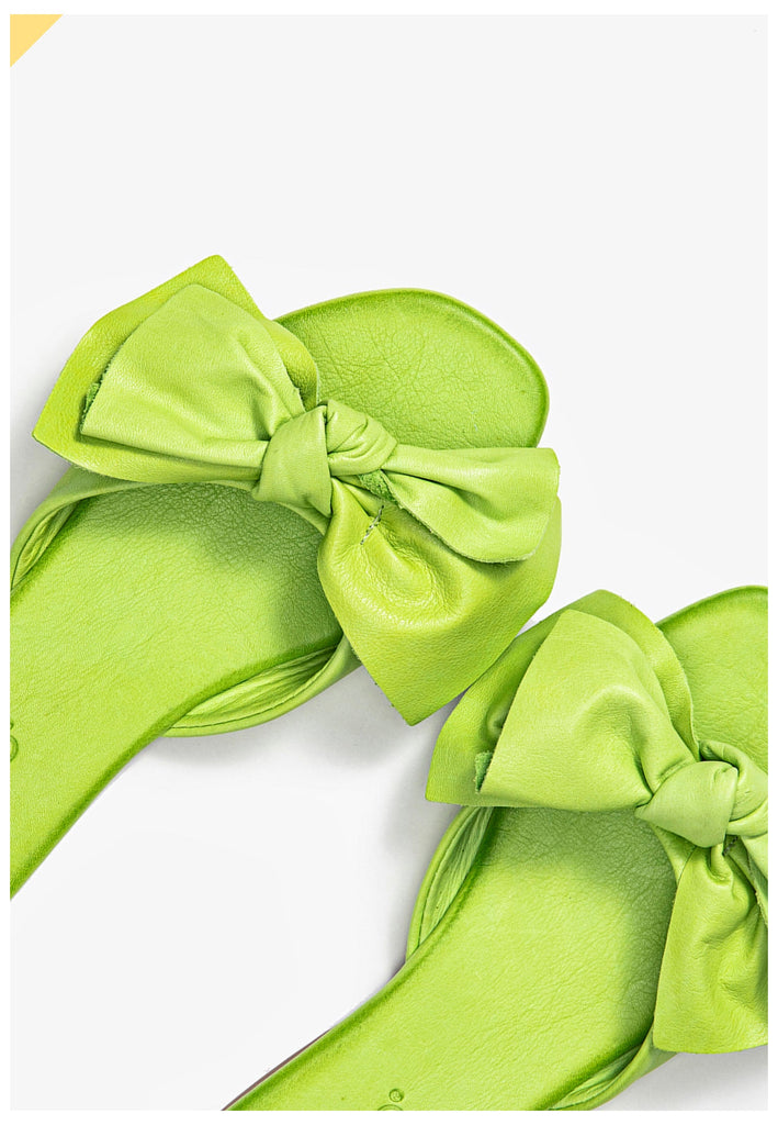 Inuovo Pantoletten Leder Pistachio