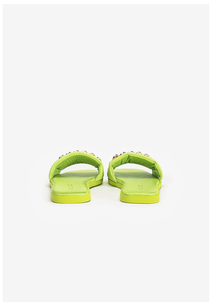 Inuovo Pantoletten Leder Pistachio