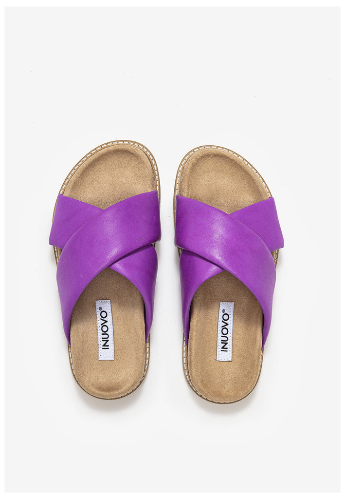 Inuovo Pantoletten Leder Purple