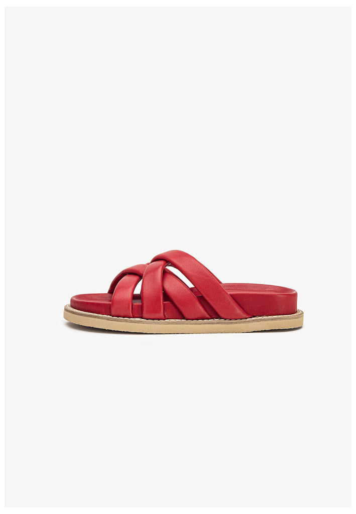 Inuovo Pantoletten Leder Rot