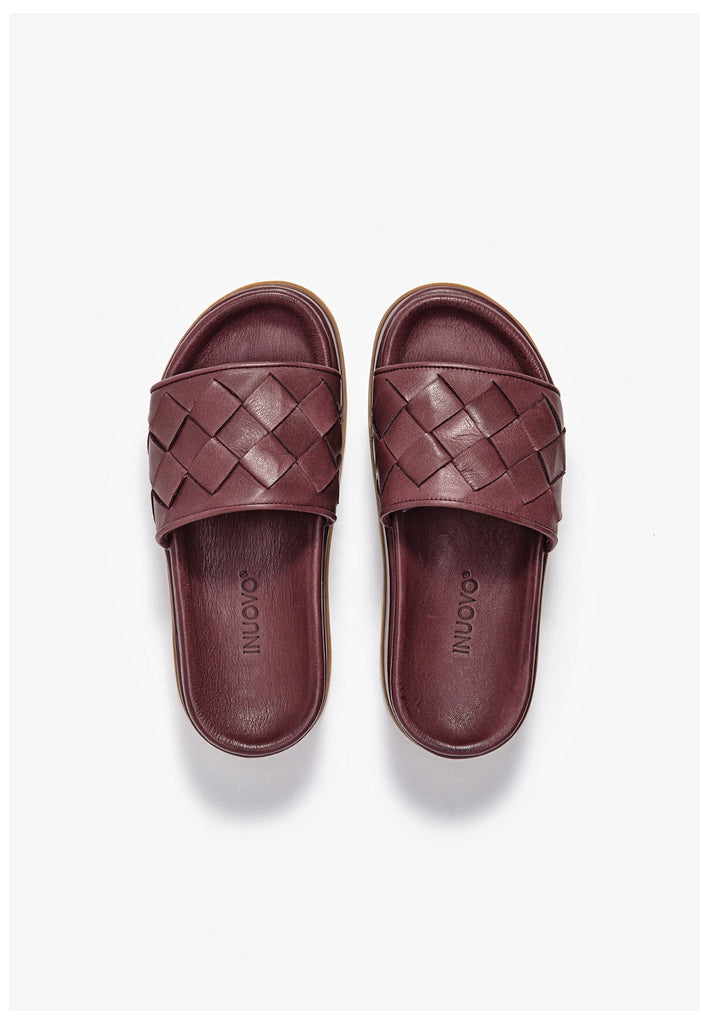 Inuovo Pantoletten Leder Rot