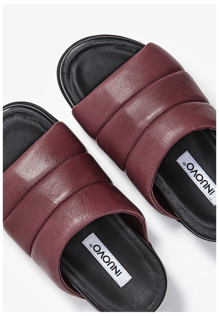 Inuovo Pantoletten Leder Rot