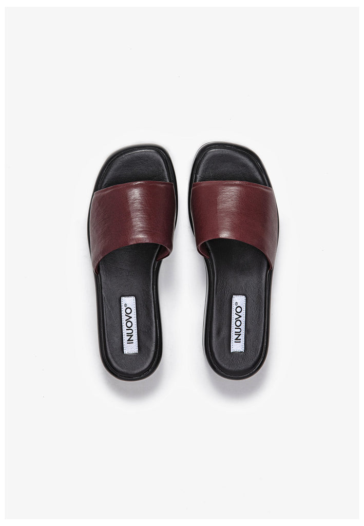 Inuovo Pantoletten Leder Rot