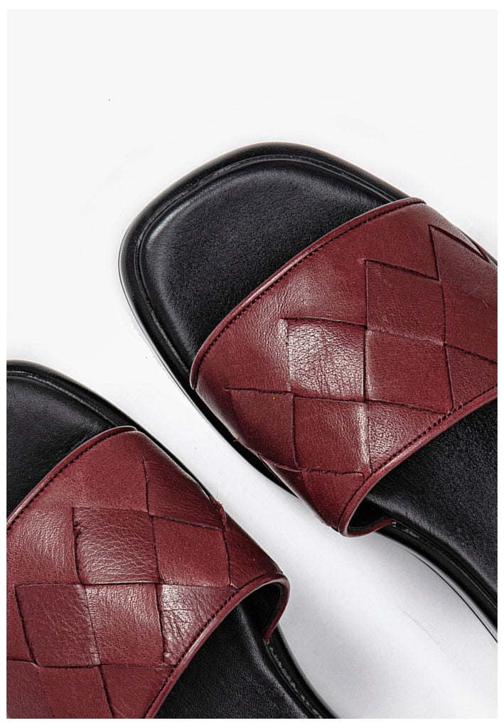 Inuovo Pantoletten Leder Rot